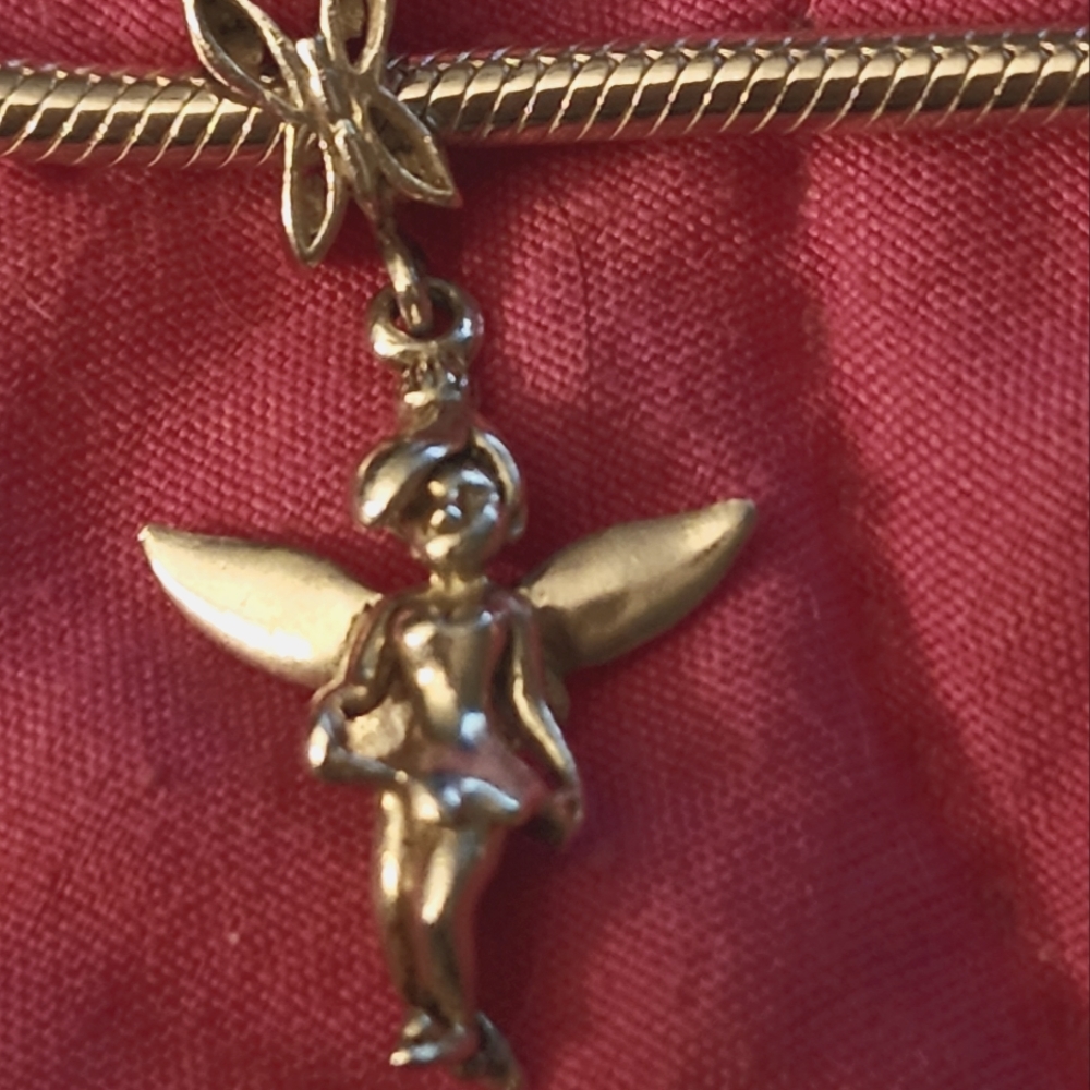 🧚‍♂️Chamilia Disney Tinkerbell Charm Sterling Silver 925 fits where needed🧚‍♂️